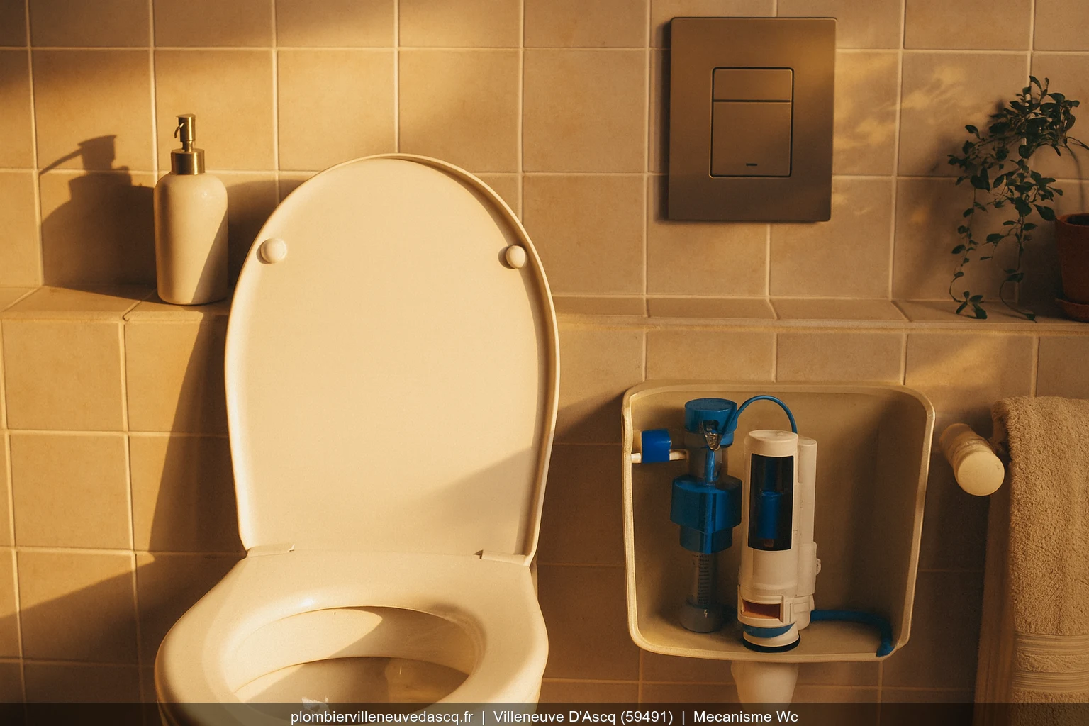 Pose WC suspendu Geberit Duofix par plombier a Villeneuve-d'Ascq (59491)