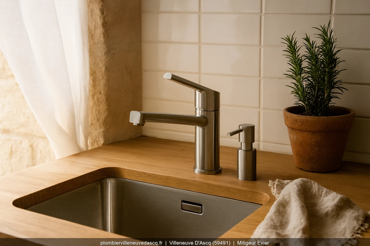 Installation mitigeur evier Grohe Eurostyle a Villeneuve-d'Ascq (59491)